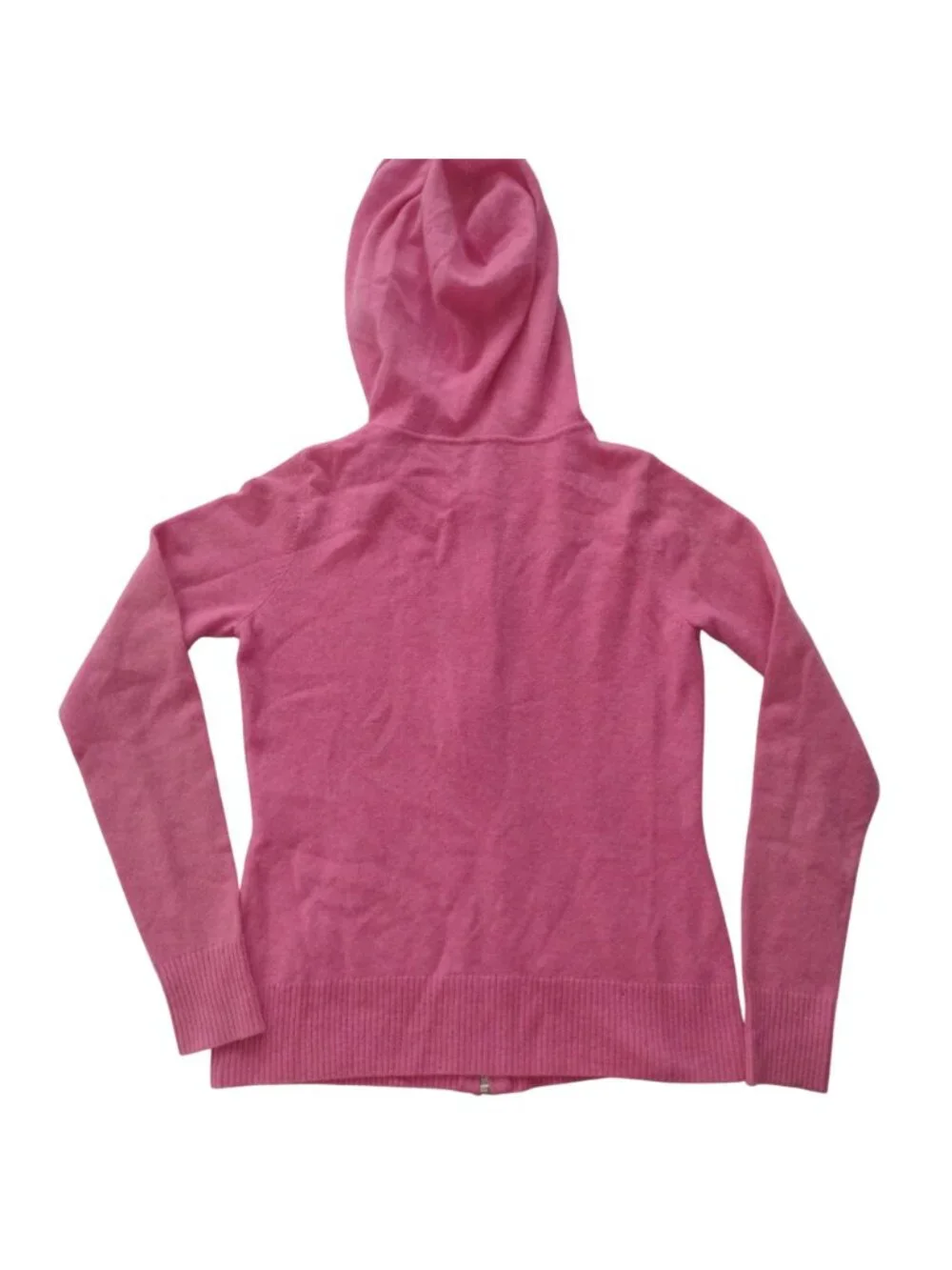 Margaret OLeary Pink Cashmere Hooded Sweate S Soft Lightweight Zip Front Barbie - Picture 8 of 12